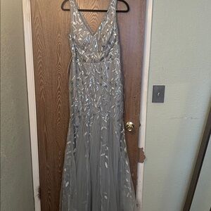 Elegant Gray Evening Gown